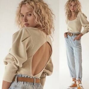 Free People Saffron Open Back Sweater - Size Large